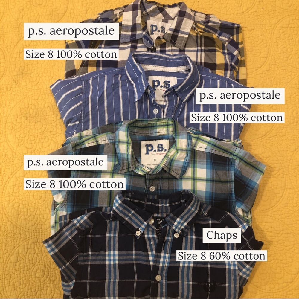 Group of 4 Boy’s dress casual shirts size 8